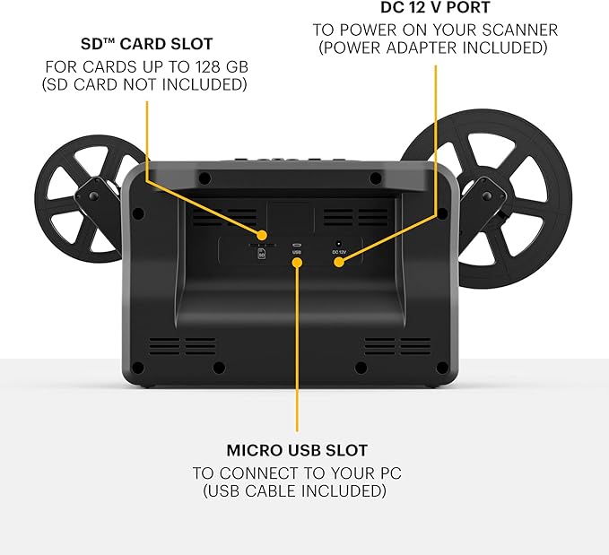 KODAK REELS 8mm & Super 8 Films Digitizer Converter with Big 5” Screen, Scanner Converts Film Frame by Frame to Digital MP4 Files for Viewing, Sharing & Saving on SD Card for 3” 4” 5” 7” and 9” Reels