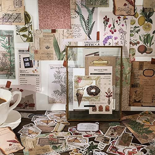 Esweny 260PCS Vintage Journaling Scrapbooking Supplies Scrapbook Sticker Paper Ephemera Pack for Junk Journal Planners Collage Craft Notebooks Album (Coffee and Bread) - Image 7