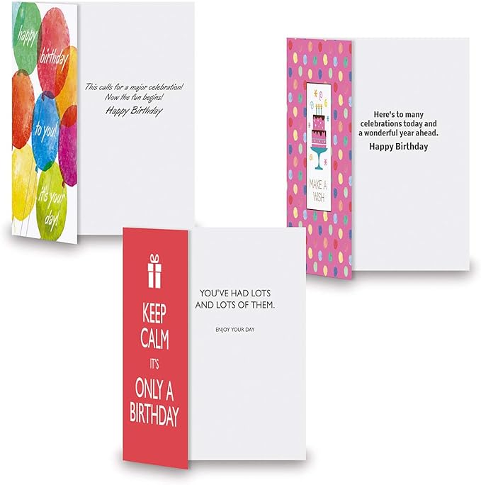 Current Festive Mega Birthday Greeting Card Value Pack – Set of 36 (18 Designs), Large 5 x 7 inches, Envelopes Included