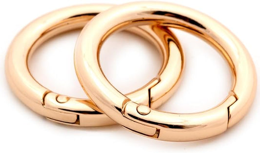 O Ring Spring, 10 PCS Opening Snap Trigger Clip Buckle Charm Purse Making (Gold,1")