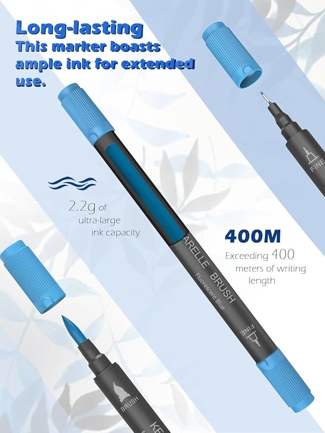 Markers for Adult Coloring Books: 100 Color Dual Tip Fine & Brush Pens - Water-Based Coloring Marker for Adults Drawing Sketching Bullet Journal Writing Lettering No bleeding