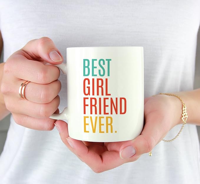 Andaz Press 11oz. Coffee Mug Birthday Gift, Best Girlfriend Ever, 1-Pack
