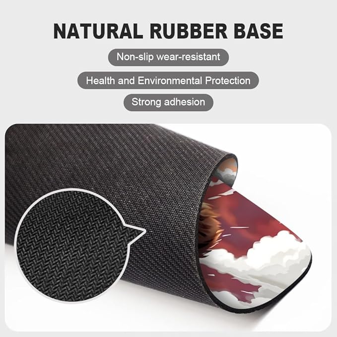 Brown Bear Texture Mouse pad, Square Waterproof and Anti Slip Mouse pad for Office laptops