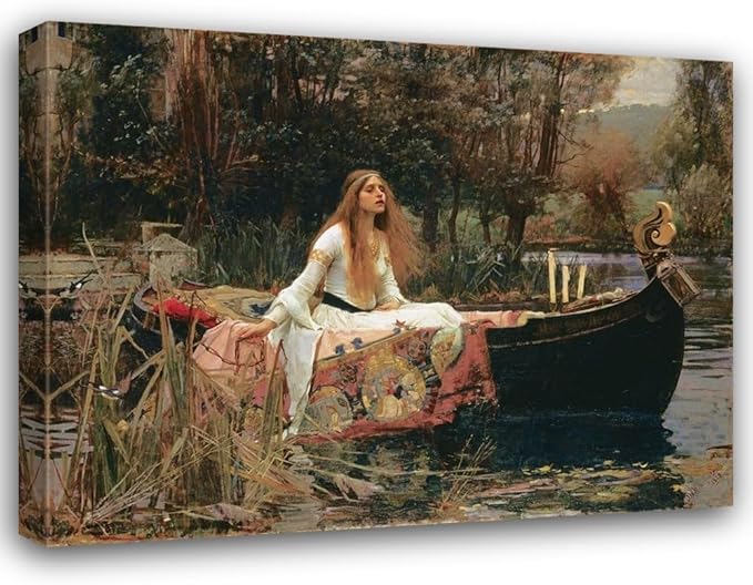ArtDirect Waterhouse-The Lady of Shallot Custom Framed Art Print Giclee Print or Canvas Options with Various Sizes and Customization by Masters Collection