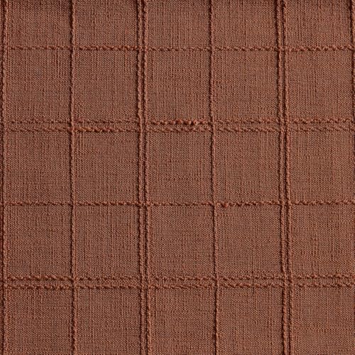 ZeeMart Linen Checked Farmhouse Table Runner, 13x108 Inches Terracota - Image 7