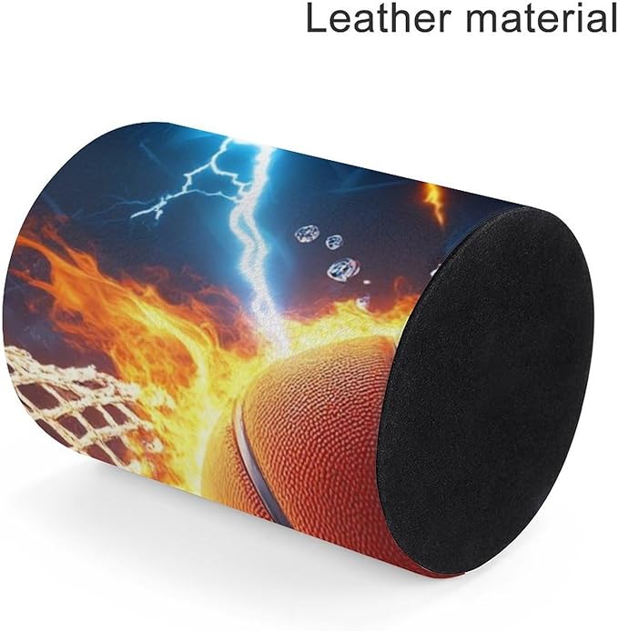 Men's Fashion Pencil Pen Holder Cup, Waterproof Office Supplies, Waterproof Multifunctional Office Supplies Cool Water Fire Basketball