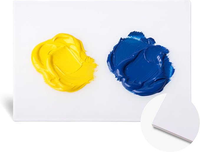 7x9 Inch Neutral Tempered Glass Palette for Oil Painting | Neutral Grey Scratch-Resistant Surface | Keeps Paints Wet & Effortless to Clean | Essential for Artists & DIY Color Mixing