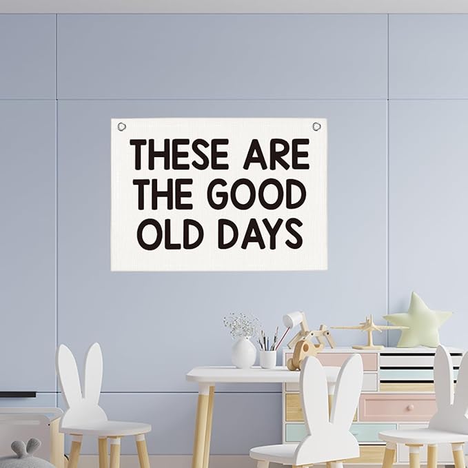 Cute These Are The Good Old Days Banner Vintage Banner Wall Decor Wall Hanging Boys Girl Play Bedroom Dorm Room Decor 22x28 Inch
