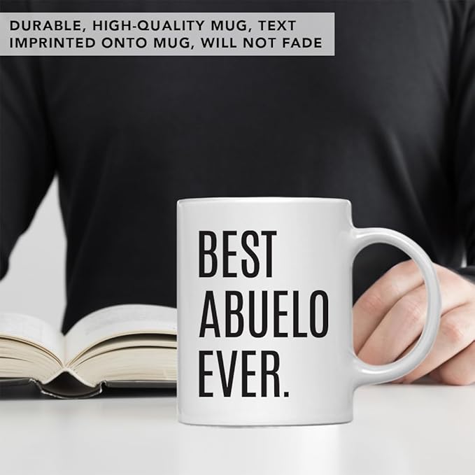 Andaz Press 11oz. Coffee Mug Birthday Gift, Best Abuelo Ever, 1-Pack, Christmas Grandpa Present Ideas Abuelo Mug Abuelito Gifts Abuelo Gifts Regalos Para Abuelo Best Abuelo Cup