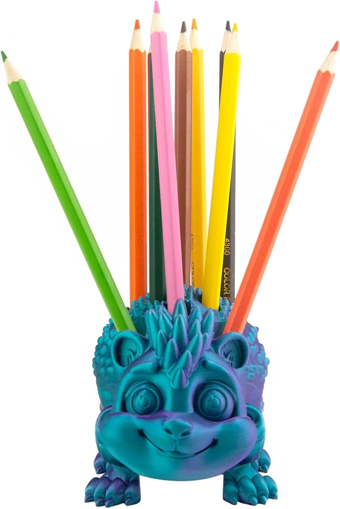 Creative Cute Porcupine Shaped Pen Pencil Holder, Pen Holder for Desk Office Decor Home Office School Desk Docoration Ideal Gifts for Boys Girls