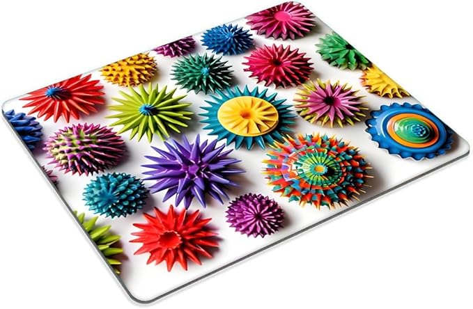 Square Mouse Pad Colorful sea Urchin,Gaming Mouse Pads for Desk,Soft Computer Waterproof Non-Slip Mouse Mat