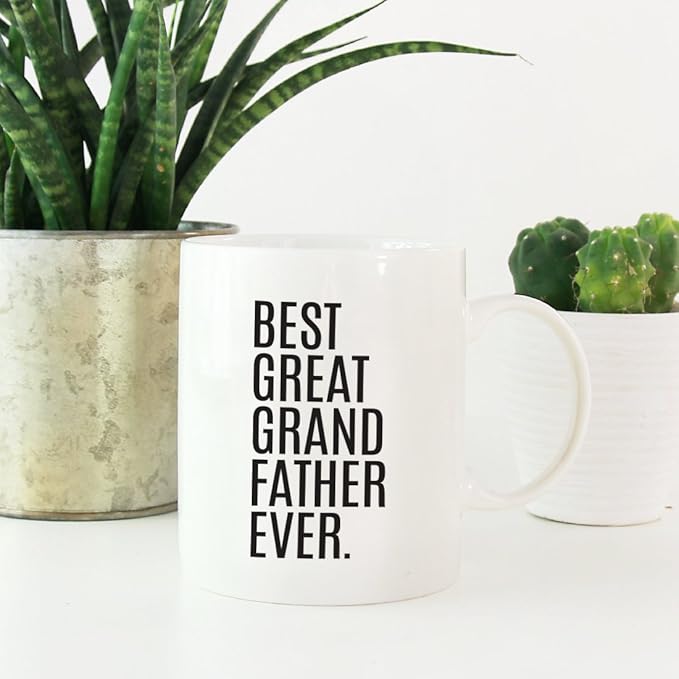 Andaz Press 11oz. Coffee Mug Birthday Gift, Best Great Grandfather Ever, 1-Pack