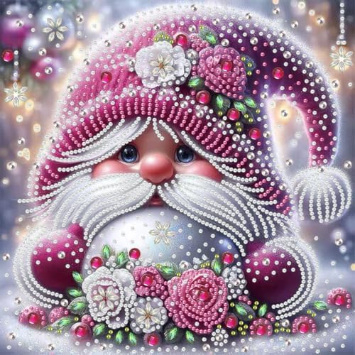 Winter Santa Claus Special Shape Diamond Painting Kits for Adults 12 X 12In by Unknown