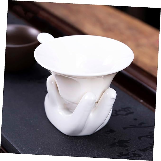 2 Sets Ceramic Tea Strainers White Tea Filters Infuser Filters Clean and Giving
