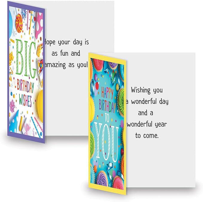 Current Photo fun Birthday Greeting Cards - Set of 20 (2 each of 10 Designs), 5 x 7 Inches, Sentiments Inside, Envelopes Included, Assortment Set