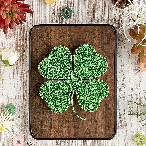 BAZIMA DIY String Art Kit for Beginner,Unique Gift, DIY Clover Craft Kit,Craft Kit for Holidays - Image 4