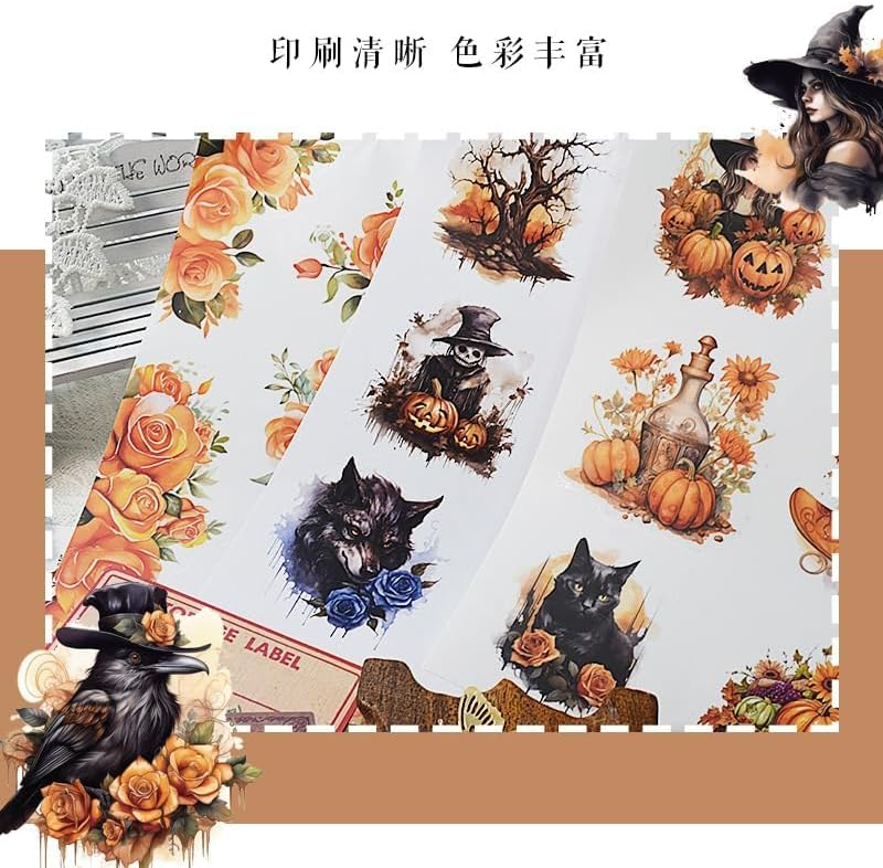 Alideco 20pcs Vintage Scrapbook Stickers Europe and The United States Figure Flowers Sticker Book for Adults Sticker journaling Stickers for Scrapbooking (heizongbiji) - Image 3