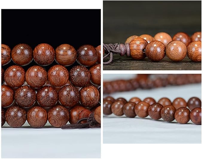 CarpenterC 200pcs 10mm Gorgeous Natural Round Polished Rosewood Loose Beads for Jewelry Making DIY Handmade Crafts