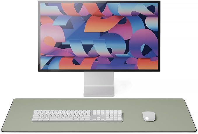 Jotsome Leather Desk Mat, Non-Slip Desk Blotter Pad - Desk Protector for Office, Home, Laptop, and Desktop, Gift for The Holidays or Christmas (Sage, 34" x 17")