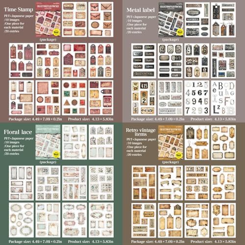 PET Washi Journal Stickers for Scrapbooking, Label Scrapbook Sticker Book - Image 2