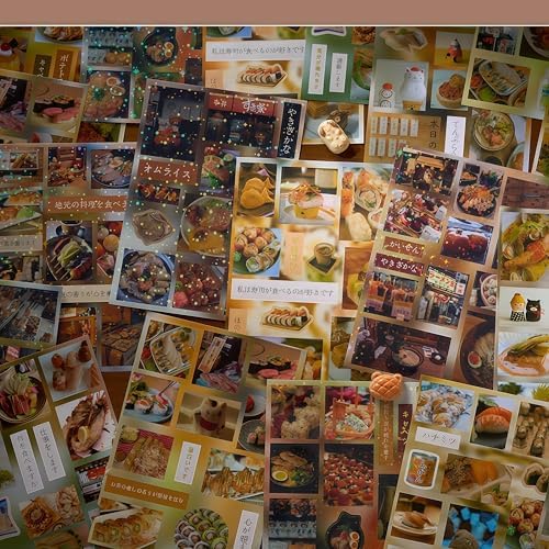 227PCS Japanese Stickers Book Set,20 Sheets Vintage Japanese Scrapbook Food Stickers Book for Journaling Supplies,Scrapbooking,Junk Journal,DIY Craft(Delicious Cruise) - Image 2