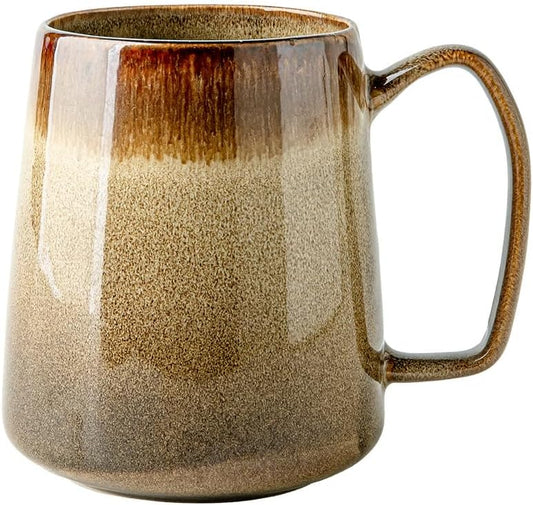 24 OZ, Large Ceramics Coffee Mugs with Handle, Extra Large Tea and Coffee Cup for Office and Home，Microwave and Dishwasher Safe,For Gift and Present(Yellow sand) by Unknown