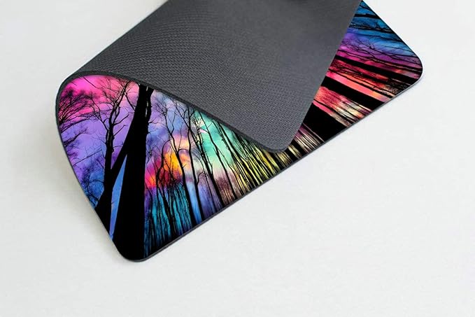 Square Mouse Pad Landscape Tree,Gaming Mouse Pads for Desk,Soft Computer Waterproof Non-Slip Mouse Mat