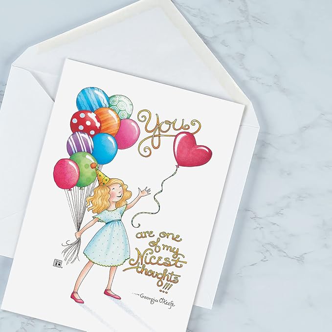 Current Mary Bright Happy Birthday Greeting Card Set - Value Pack of 20 Cards With White Envelopes, 10 Designs, Large 5" x 7" Assortment