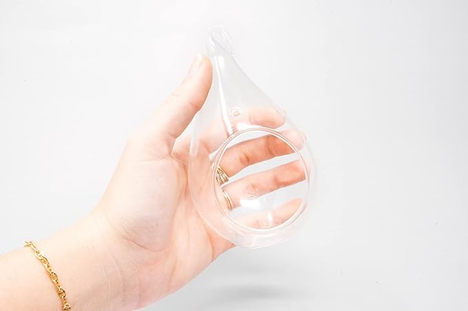 Glass Teardrop Beach Plant Terrarium - Air Plant, Sand, Starfish and Shell in Propagation Jar - Home and Garden Decor Plant Pot- Easy Care Indoor and Outdoor Plant Vase (3 Teardrop Set)