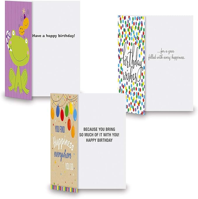 Current Festive Mega Birthday Greeting Card Value Pack – Set of 36 (18 Designs), Large 5 x 7 inches, Envelopes Included
