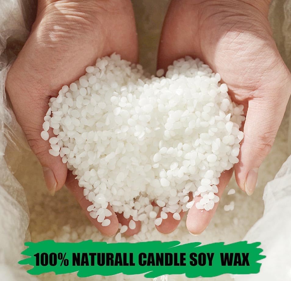 Natural Soy Wax for Candle Making, 14oz Organic Soy Wax Pellets with 20pcs Wick, 20pcs Wick Stickers and 5 Centering Device for Candle Making - Image 3