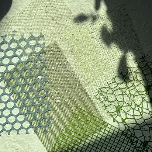 Aromoty 15 sheets Handmade Scrapbook Paper Craft Mesh Fabric Scrapbooking Supplies Aesthetic Morandi Textured Special Paper Mix for Junk Journal Journaling DIY Materials,5.1x7.02 inches - Image 3