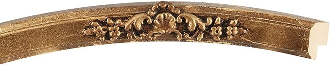 OVALCREST Oval Beveled Wall Mirror for Home Decor - Athena Style - Champagne Gold - 26" x 20" Outside Dimensions