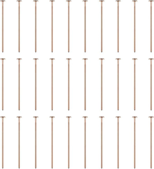 HARFINGTON 100pcs Flat Head Pins 0.79" 20mm Needles Bulk for Earring Pendant Necklace Bracelet Charm Jewelry Making Findings DIY Craft, Rose Gold