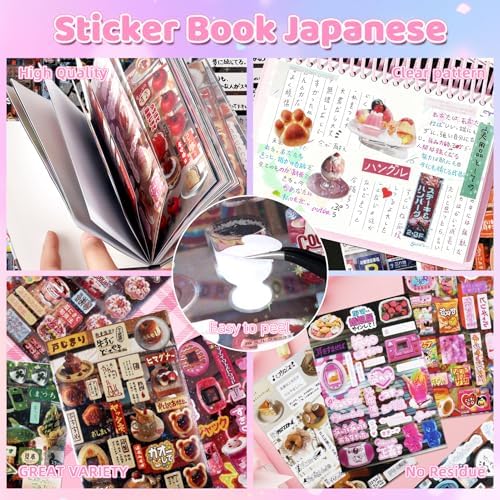 1300Pcs Japanese Sticker Book for Journaling Adult, Cute Scrapbook Stickers - Image 2