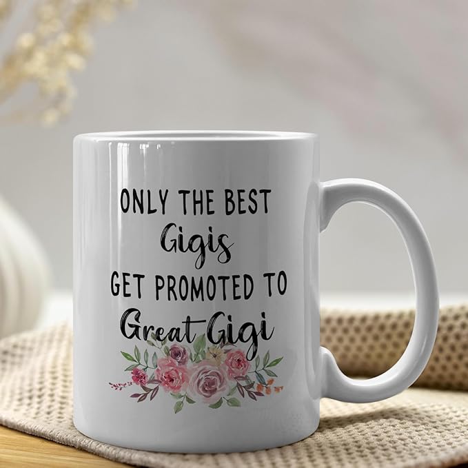 IWXYI Pregnancy Announcement Gifts for First Time Great Gigi,New Great Gigi Gifts,Great-Grandma Mug Coffee Mugs 11 Ounce