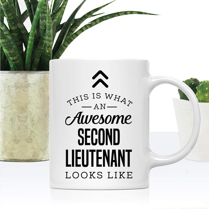 Andaz Press 11oz. Ceramic Coffee Tea Mug Thank You Gift, This is What an Awesome Second Lieutenant Looks Like, 1-Pack, Birthday Christmas Gift Ideas Coworker Him Her, Includes Gift Box