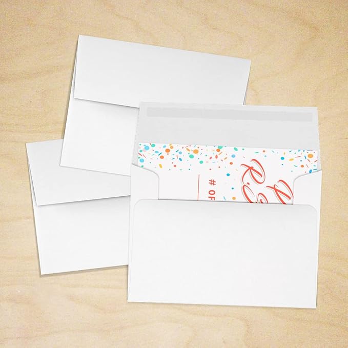 LUXPaper A2 Classic Crest Invitation Envelopes | 4 3/8" x 5 3/4" | Avon Brilliant White | 70lb. Text | 1,000 Qty