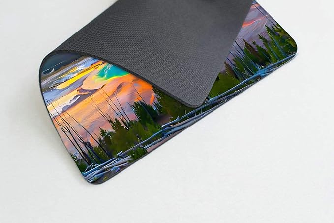 Square Mouse Pad Natural Landscape,Gaming Mouse Pads for Desk,Soft Computer Waterproof Non-Slip Mouse Mat