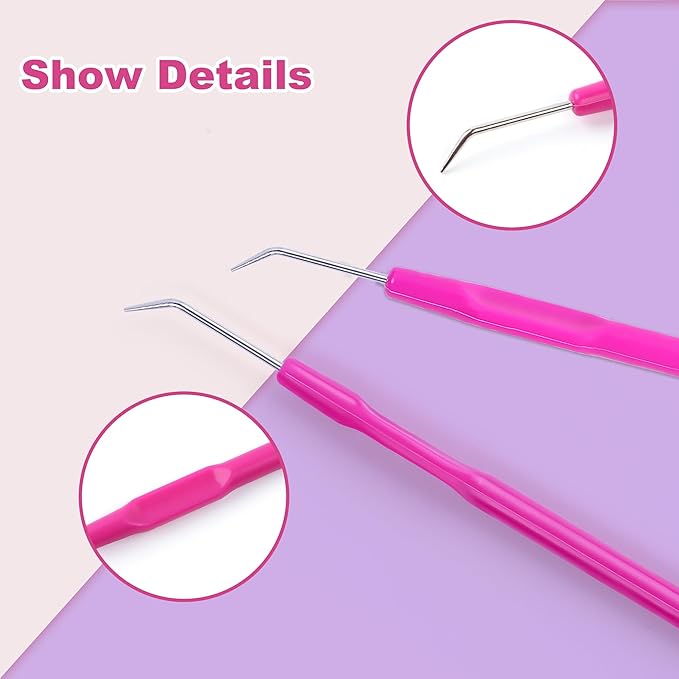 DPAPDI Knitting Loom Hook & Tool with Ergonomic Plastic Handle (2 Pack)