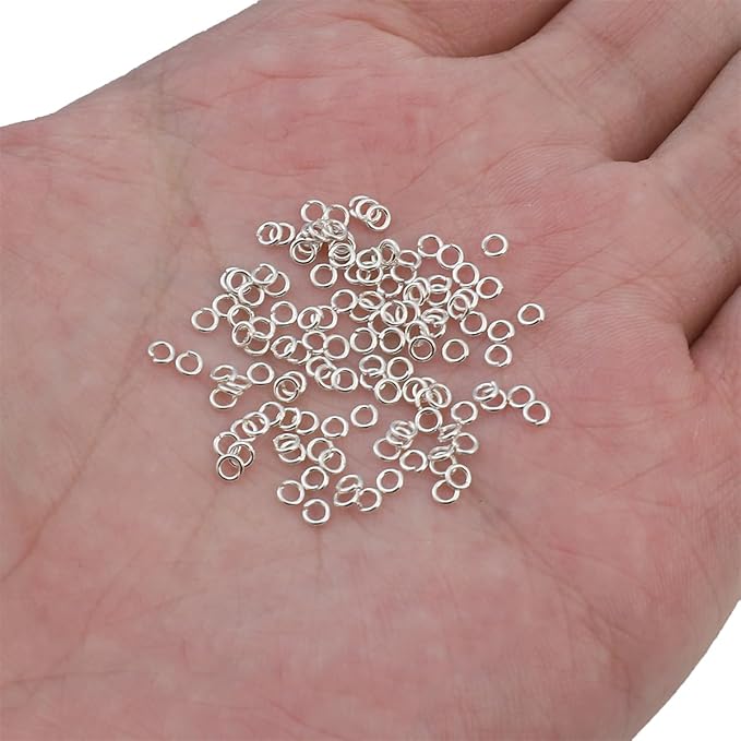 925 Sterling Silver Jump Rings 0.5x2.5mm 150pcs for Jewelry Making Findings