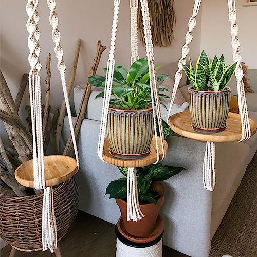 Oairse Ceramic Pots for Indoor Plants, 4.9 +5.7 inch Set of 2 Brown Plant Pots with Drainage Holes and Saucers Texture Ceramic Planters Indoor Outdoor Flower Planters for Succulent - Image 5