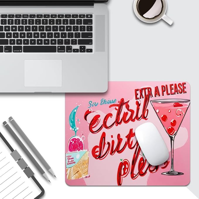 Extra Dirty Please Fun on Weekdays Texture Mouse pad, Square Waterproof and Anti Slip Mouse pad for Office laptops