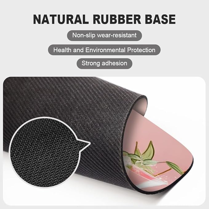 Bikinis & Martinis Texture Mouse pad, Square Waterproof and Anti Slip Mouse pad for Office laptops
