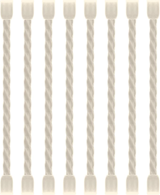 8PCS Silicone Cable Ties 4 Inch Reusable Twist Ties Steel-Core Cable Tie Straps Organizer All Purpose Bendable Cord Tie for Indoor Outdoor Bundling Holding Securing and Wrapping Cables (White)