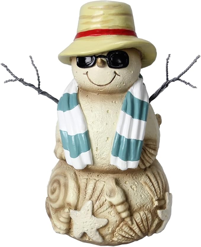 Young's Resin 7.25" Sand Snowman Figurine, Large