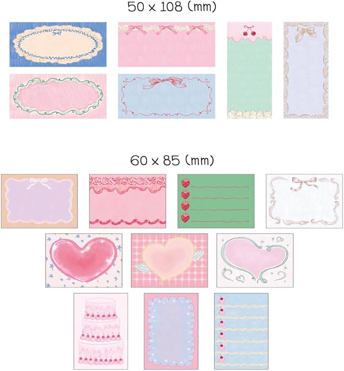 Monolike Dear Sweet Sticker Pack (102Pcs) - Variety Pack, Journal, Scrapbook, Fancy Sticker, Paper