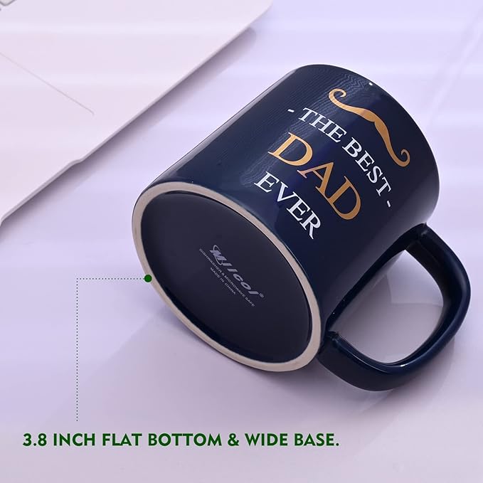 Miicol Funny Coffee Mug 16 oz, Deep Blue Coffee Cup, Large Ceramic Tea Mug, Gift Idea for Men, Dad, Tea Cup, Unique Gift for Birthday, Christmas, Father's Day