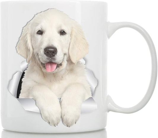 Winston & Bear Gorgeous Golden Retriever Puppy Ceramic Coffee Mug - Perfect Golden Retriever Gifts - Funny Cute Dog Lovers Mug (11oz)