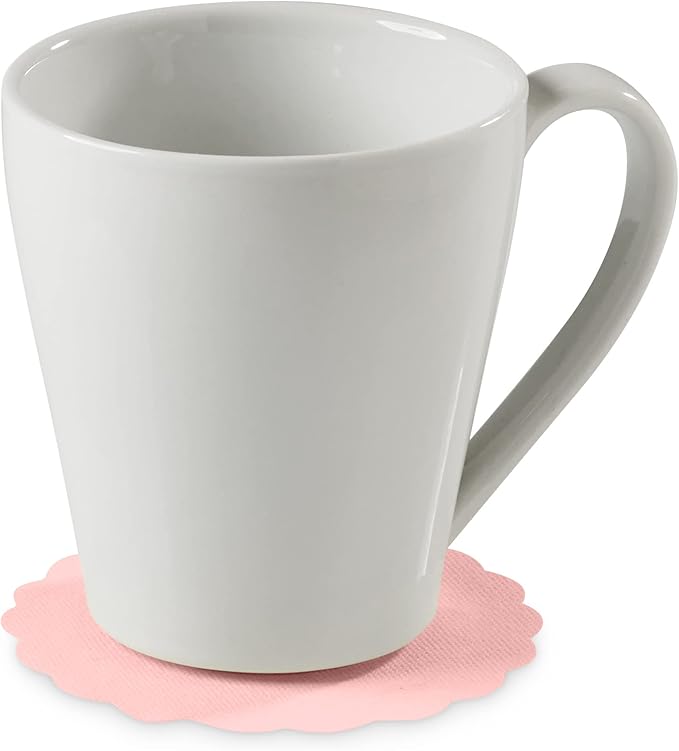 Disposable Pink Paper Coasters for Drinks, 3.5 Inch Round Coasters for Bar, Cocktail, Beverage, Wine Or Event, 500 Pack Bulk